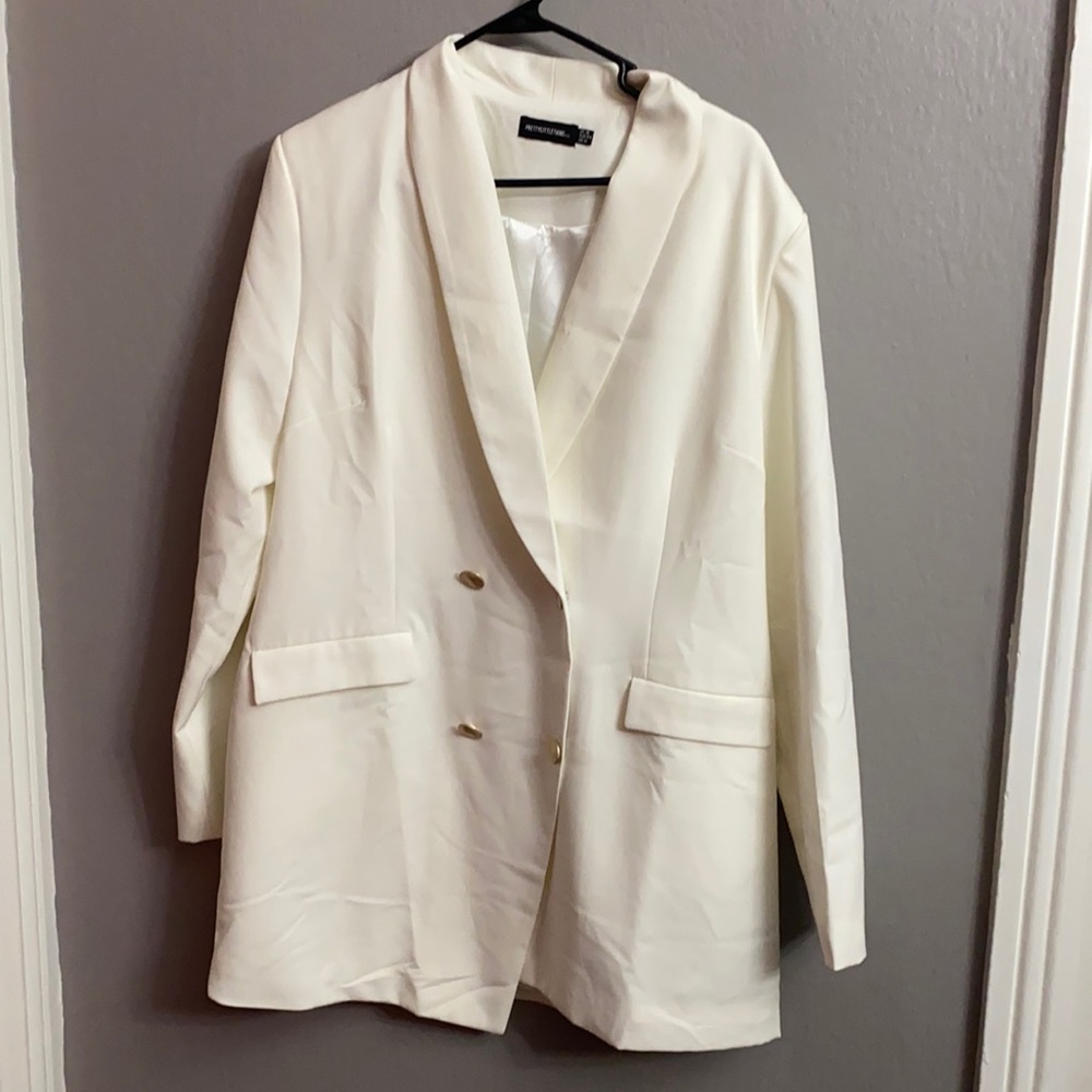 White blazer dress